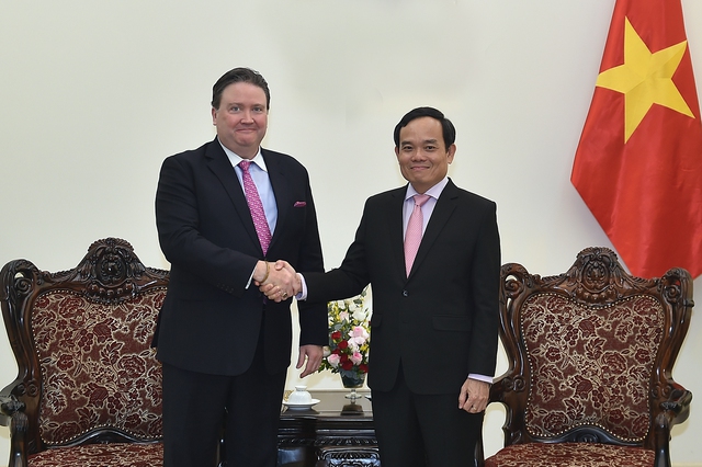 Hình ảnh: Phó Thủ tướng Trần Lưu Quang tiếp Đại sứ Hoa Kỳ số 1