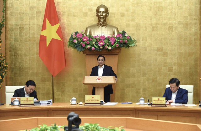 Hình ảnh: Thủ tướng Phạm Minh Chính chủ trì phiên họp Chính phủ thường kỳ với các địa phương số 1