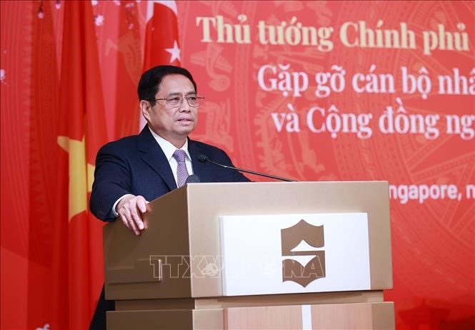 Hình ảnh: Thủ tướng Phạm Minh Chính gặp gỡ cộng đồng người Việt Nam tại Singapore số 2