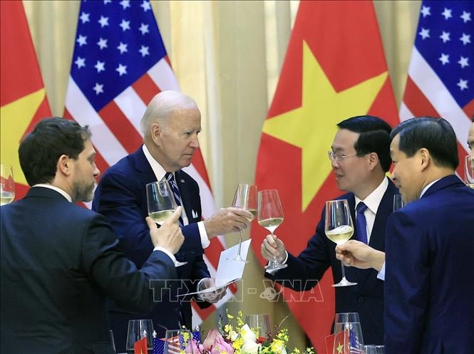 Hình ảnh: Chủ tịch nước Võ Văn Thưởng chủ trì chiêu đãi trọng thể Tổng thống Hoa Kỳ Joe Biden số 3