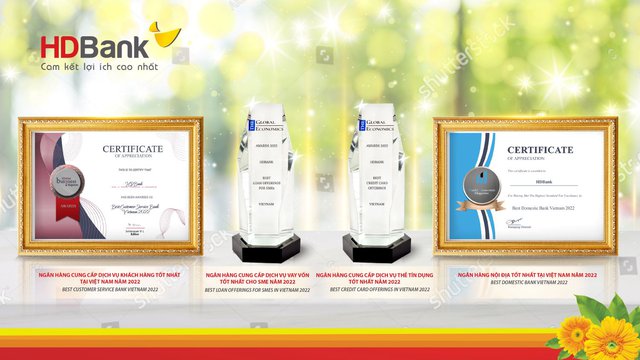 Hình ảnh: HDBank 'thắng lớn' 4 giải thưởng quốc tế về chất lượng dịch vụ số 1