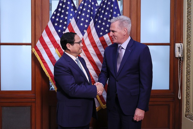Hình ảnh: Thủ tướng Phạm Minh Chính tiếp Chủ tịch Hạ viện Hoa Kỳ số 1