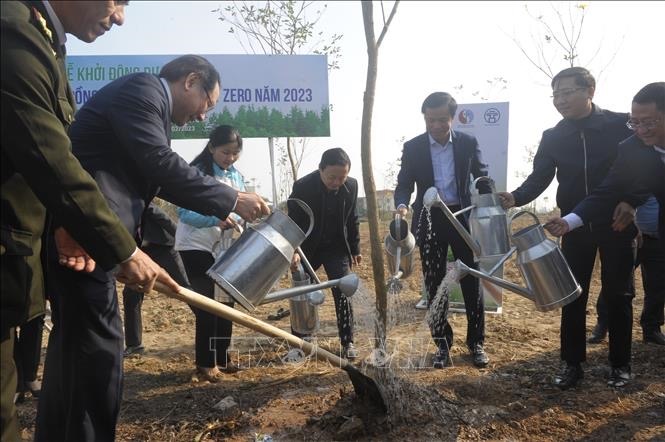 Hình ảnh: Phó Thủ tướng Trần Hồng Hà phát động dự án trồng cây hướng đến Net Zero số 1