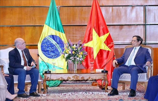 Hình ảnh: Thủ tướng Phạm Minh Chính tiếp Lãnh đạo Hội Hữu nghị Brazil - Việt Nam số 1