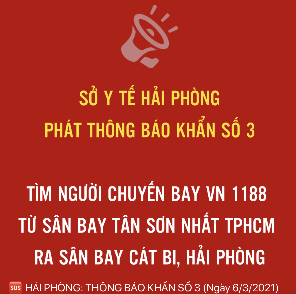 Hình ảnh: COVID – 19: HẢI PHÒNG THÔNG BÁO KHẨN SỐ 3 . số 1