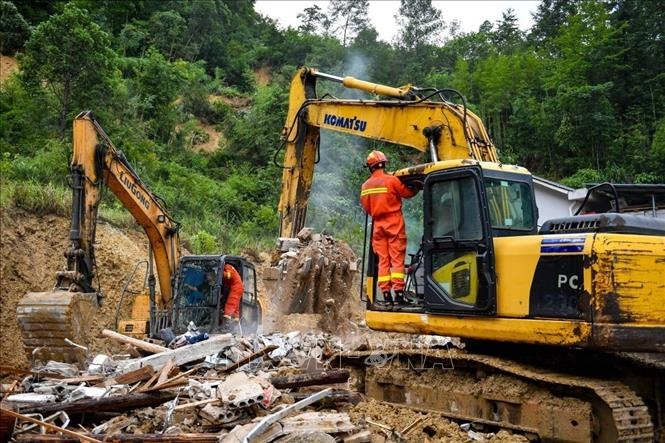 Hình ảnh: Lở đất do mưa lớn tại tỉnh Hồ Nam (Trung Quốc) làm nhiều người thương vong số 1