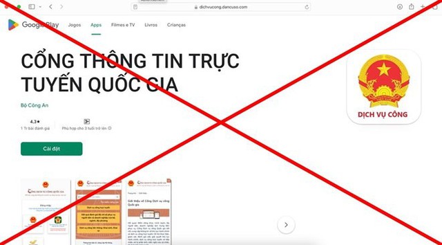 Hình ảnh: Giả mạo website của Bộ TT&TT để lừa đảo, đánh cắp thông tin số 1