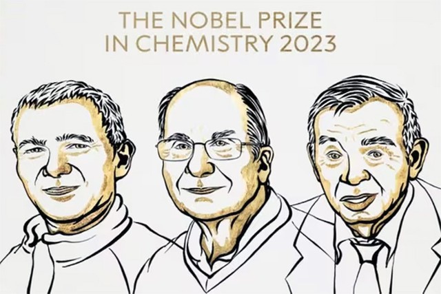 Hình ảnh: Nobel Hóa học 2023 thuộc về 3 nhà khoa học khám phá 'chấm lượng tử' số 1