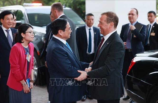 Hình ảnh: Thủ tướng Phạm Minh Chính tiếp Chủ tịch Đảng “Nước Nga Thống nhất”, Phó Chủ tịch Hội đồng An ninh Liên bang Nga số 1