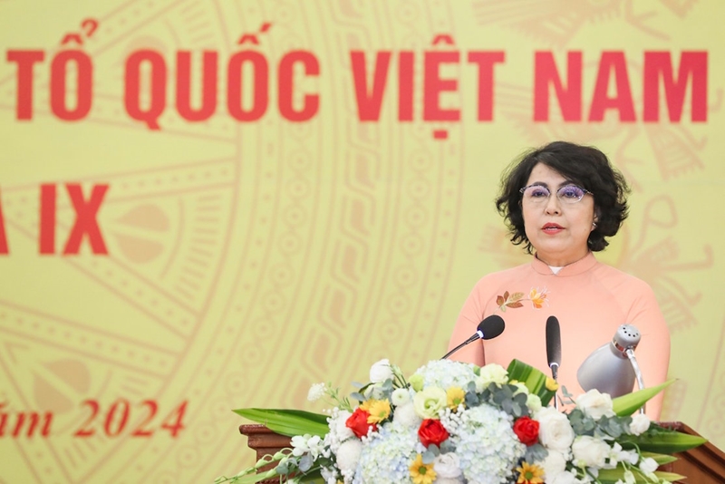 Hình ảnh: Bà Tô Thị Bích Châu giữ chức Phó Chủ tịch Ủy ban Trung ương MTTQ Việt Nam số 1
