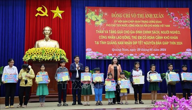 Hình ảnh: Phó Chủ tịch nước thăm, tặng quà gia đình chính sách tỉnh Quảng Nam số 1