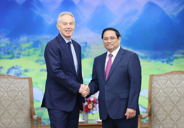 Hình ảnh: Thủ tướng tiếp Chủ tịch điều hành Viện Tony Blair vì sự thay đổi toàn cầu số 1
