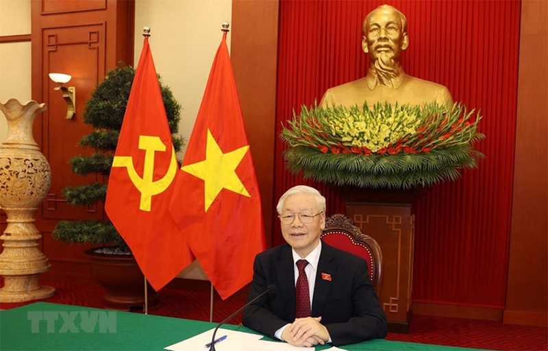 Hình ảnh: Tổng Bí thư Nguyễn Phú Trọng điện đàm với Tổng thống Liên bang Nga số 1