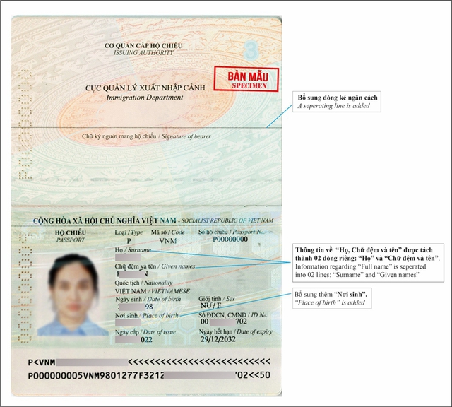 Hình ảnh: Từ 1/1/2023 cấp hộ chiếu bổ sung thông tin “nơi sinh” số 1