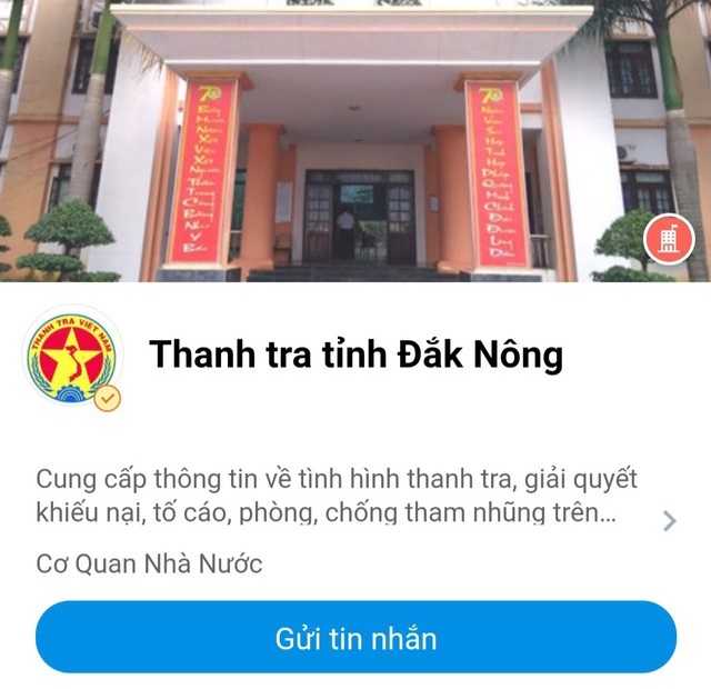 Hình ảnh: Thanh tra tỉnh Đắk Nông sẽ tiếp nhận ý kiến của người dân, tổ chức, doanh nghiệp qua ứng dụng Zalo số 1