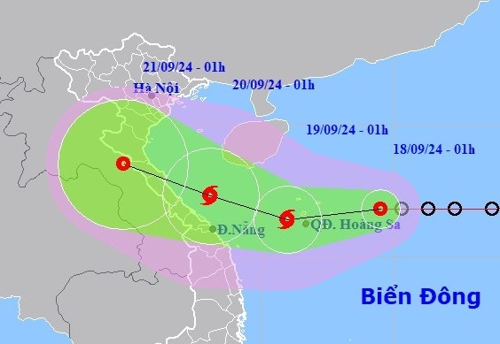 Hình ảnh: Áp thấp nhiệt đới sắp mạnh thành bão số 4 giật cấp 10, miền Trung mưa to số 1