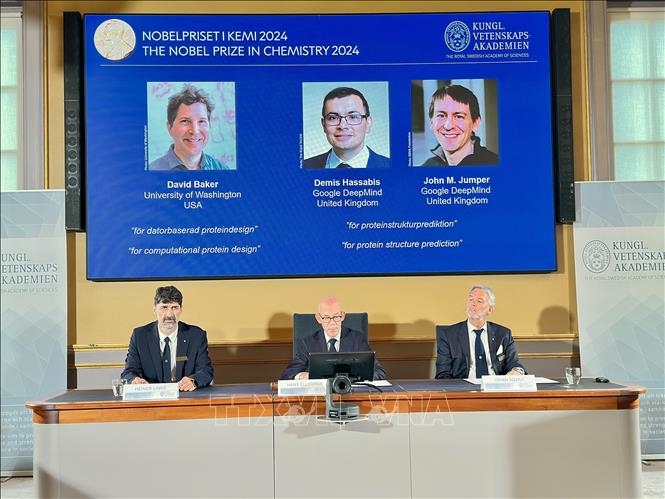 Hình ảnh: Giải Nobel Hóa học 2024 vinh danh các nhà khoa học Mỹ và Anh số 1