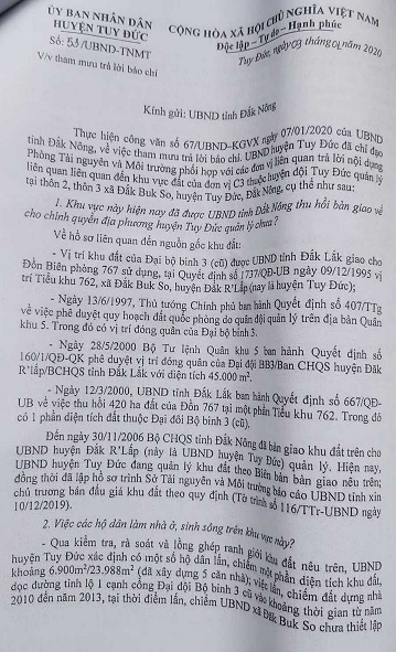 Hình ảnh: Đắk Nông: Cần làm rõ những khuất tất khu vực đất của Đại đội Bộ binh 3 tại huyện Tuy Đức số 3