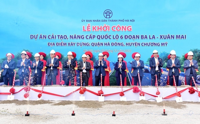 Hà Nội: Khởi công dự án cải tạo, nâng cấp Quốc lộ 6, đoạn Ba La - Xuân Mai